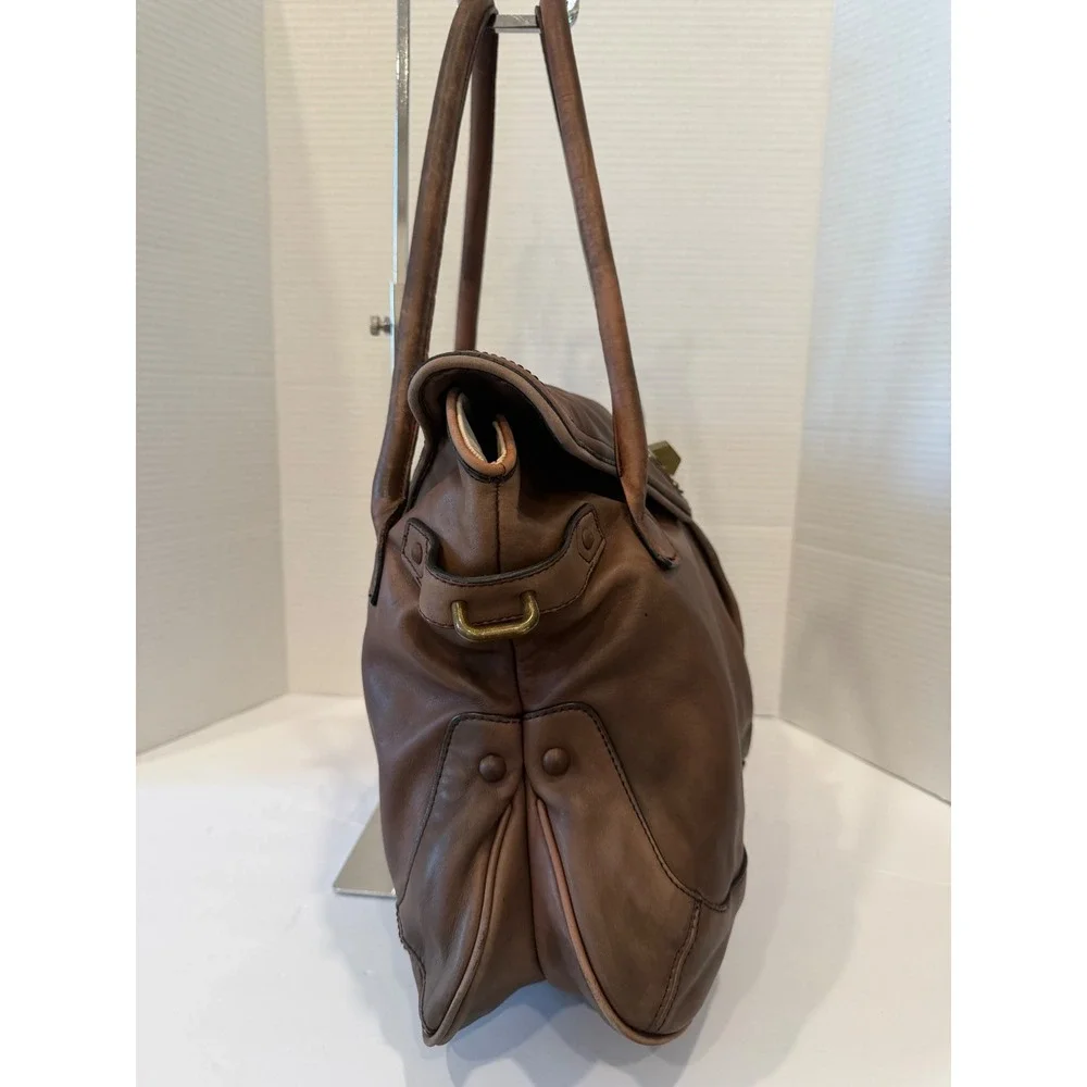 Vintage Ann‎ Taylor Large Brown Leather Hobo Shoulder Bag Purse